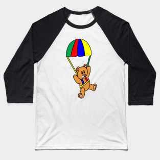 Parachute Teddy Bear Baseball T-Shirt